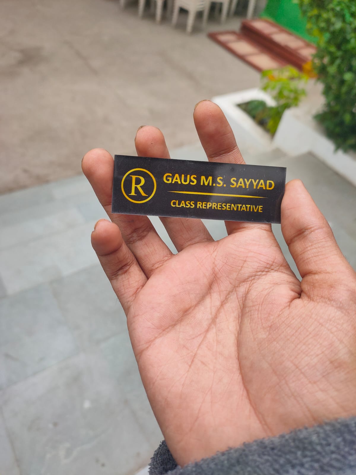 Awarded as the Class Representative of SY-1, ECT Department for Securing #1 Rank Among All Students