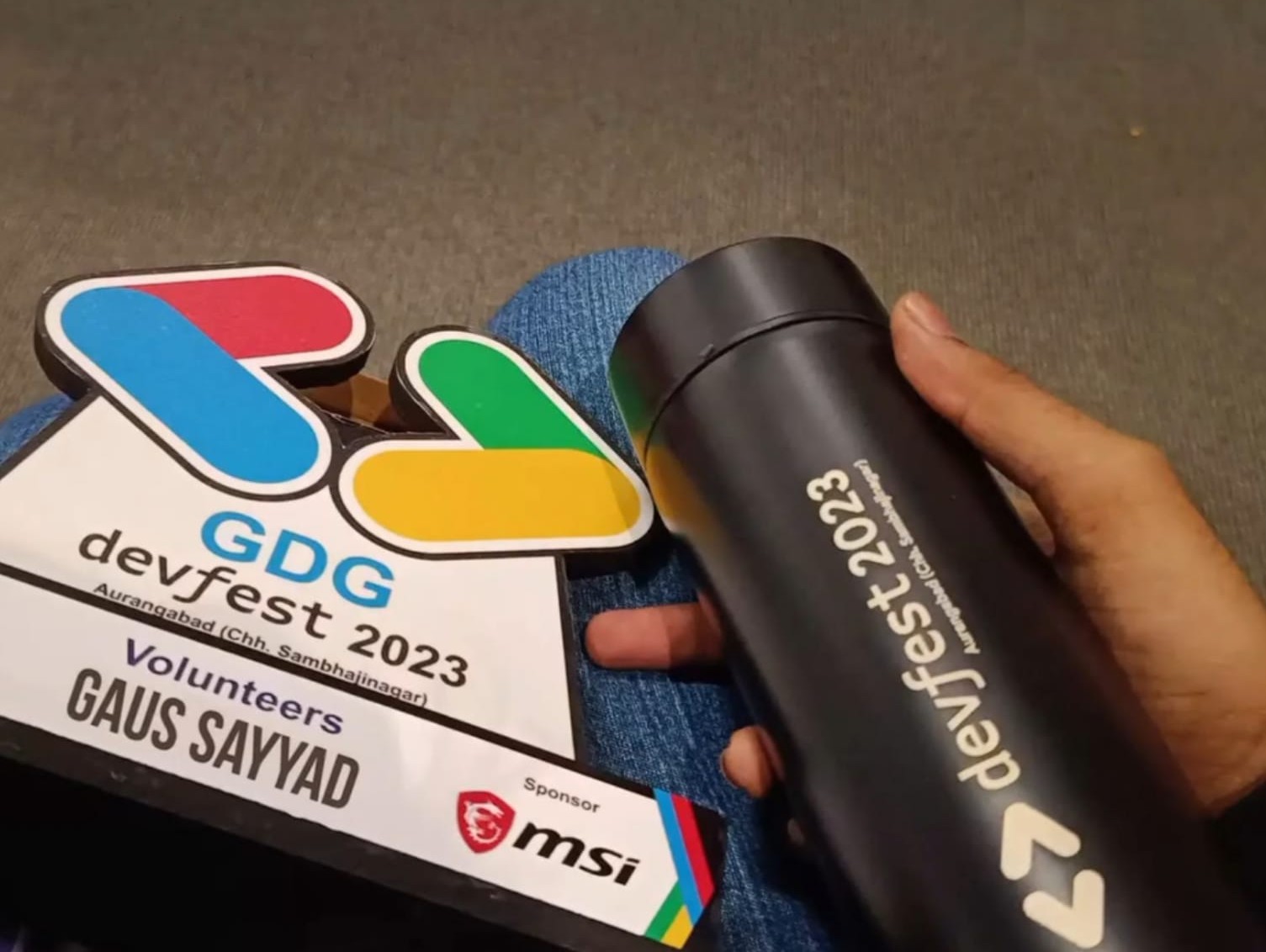 Awarded at Google DevFest for Being a GDSC Lead and a Valuable Contributor to the Community