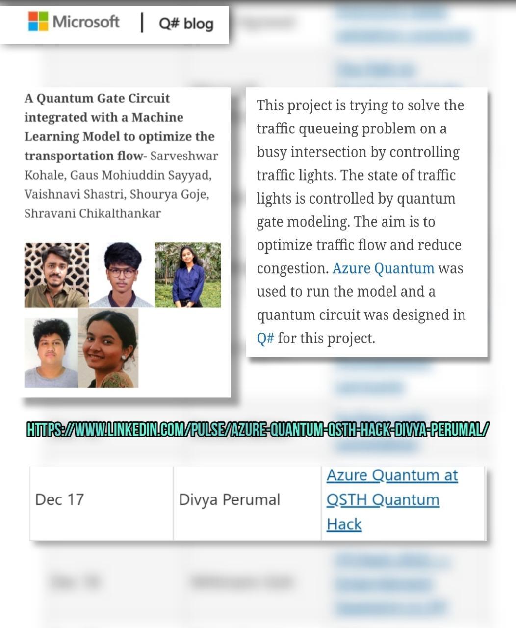 Featured in an article of Microsoft's Q# Blog (DevBlog)